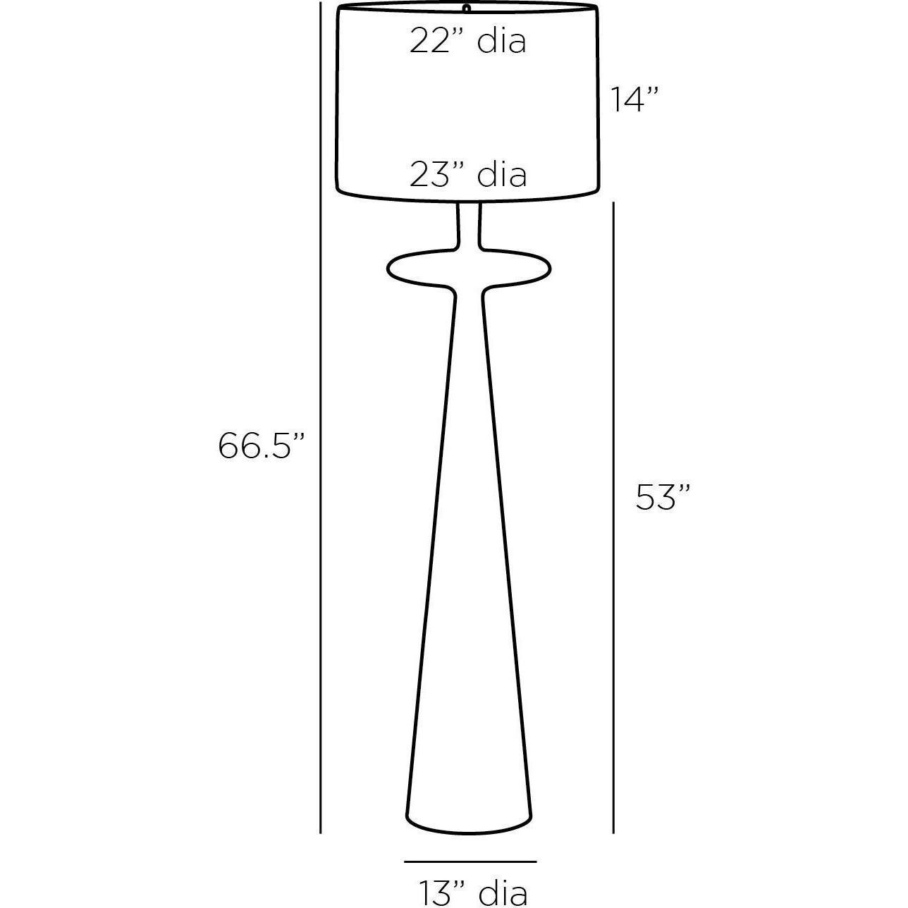 Putney floor lamp top