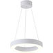 Canada LED 15.7 inch Matte White Chandelier Ceiling Light