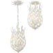 Broche 3 Light 9.5 inch Matte White Semi Flush Ceiling Light