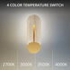 Clog LED 16 inch Beige Travertine and Aged Brass Outdoor Wall Lighting in 2700K