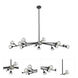 Aurora 16 Light 48 inch Matte Black Chandelier Ceiling Light