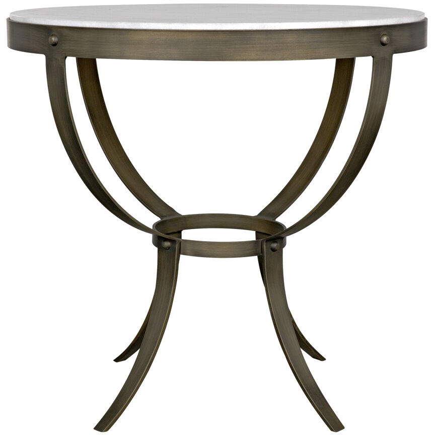 Byron 30 X 30 inch Aged Brass Side Table