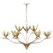Paradiso 9 Light 39.5 inch Contemporary Silver Leaf and Contemporary Gold Leaf and Contemporary Gold Chandelier Ceiling Light