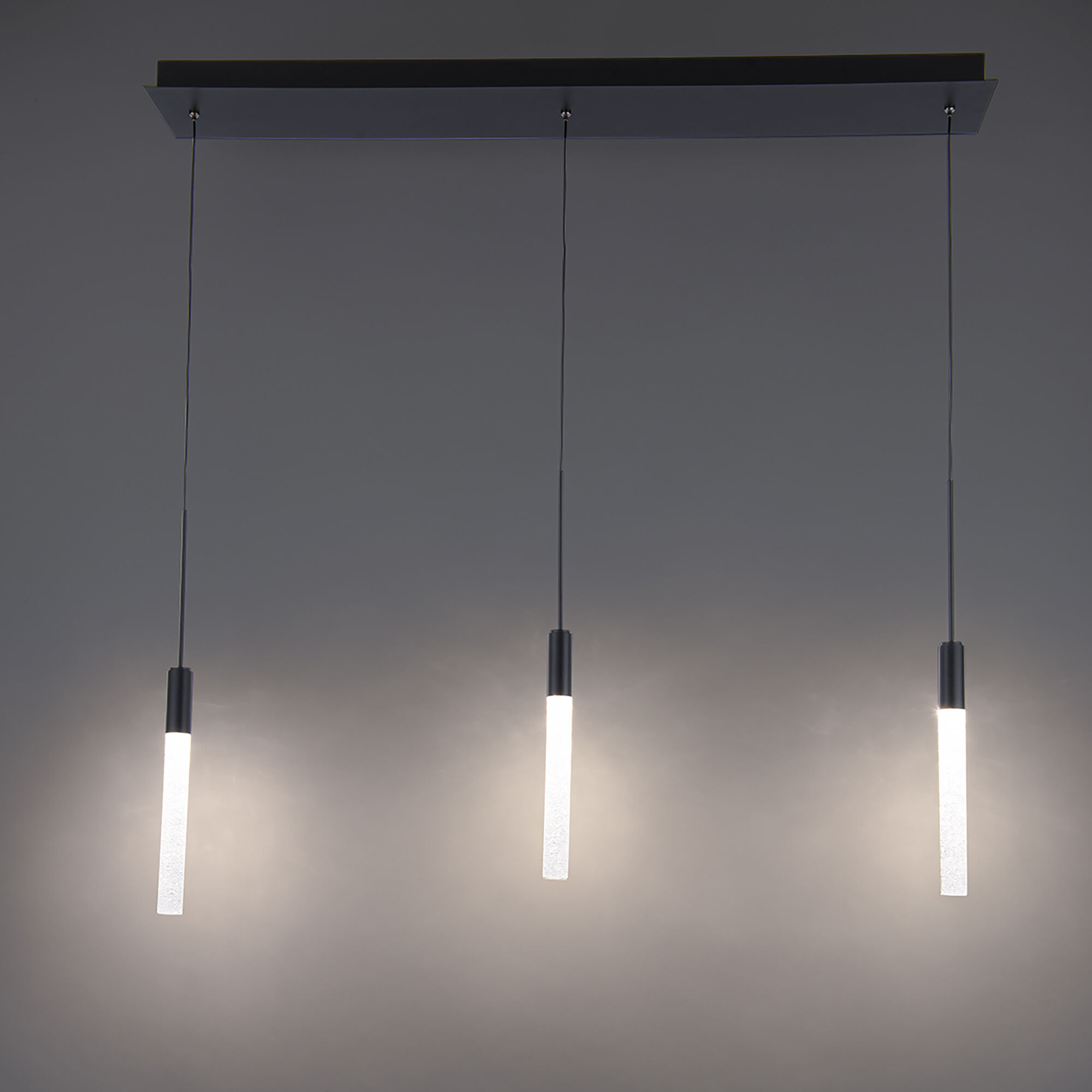 Magic LED 5.5 inch Black Multi-Light Pendant Ceiling Light in 3, Linear