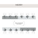 Merry 6 Light 48 inch Polished Chrome Bath Vanity Wall Light