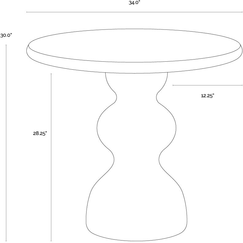 Raul 34 X 30 inch Travertine Look / Dune Outdoor Bistro Table