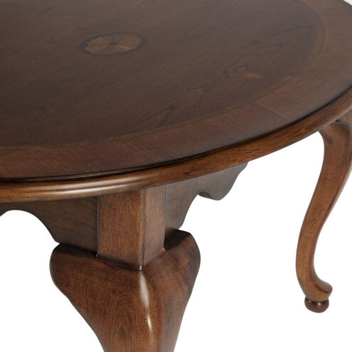 Grace Oval 4 Legs Coffee Table in Medium Brown