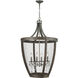Renaissance Invention 4 Light 23 inch Aged Wood with Weathered Zinc and Clear Chandelier Ceiling Light