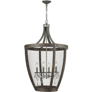 Renaissance Invention 4 Light 23 inch Weathered Zinc Chandelier Ceiling Light in Long, Long