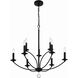 Mila 9 Light 28 inch Black Chandelier Ceiling Light
