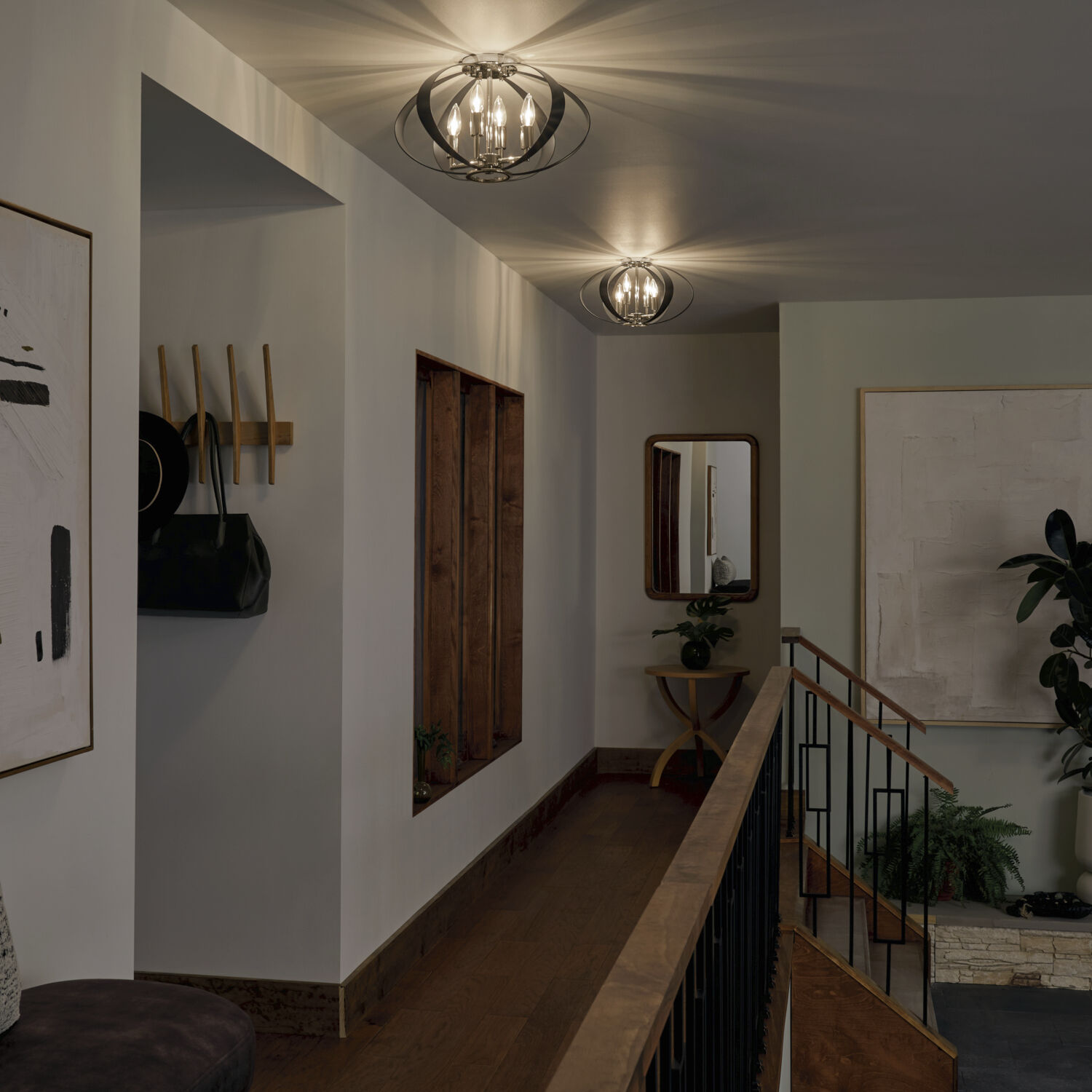 Black flush mount hallway light hotsell