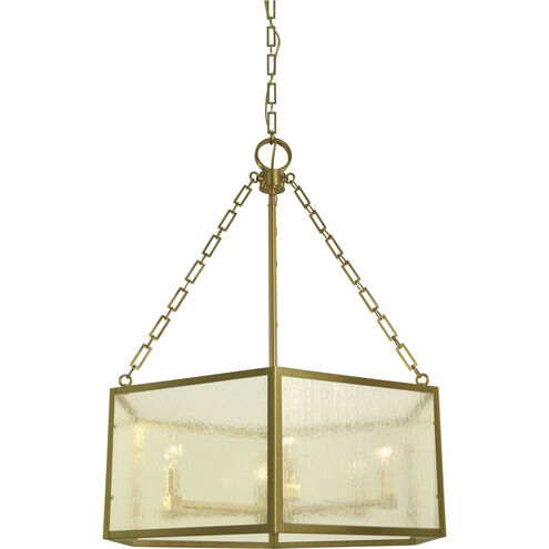 Mila 6 Light 26 inch Brushed Brass Dining Chandelier Ceiling Light