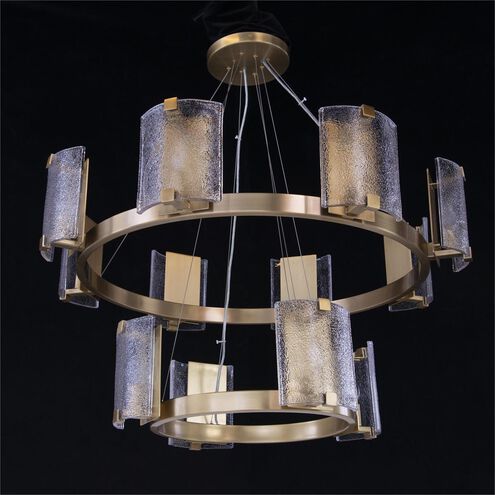 Claritas 12 Light 38 inch Brass Chandelier Ceiling Light, Two-Tier