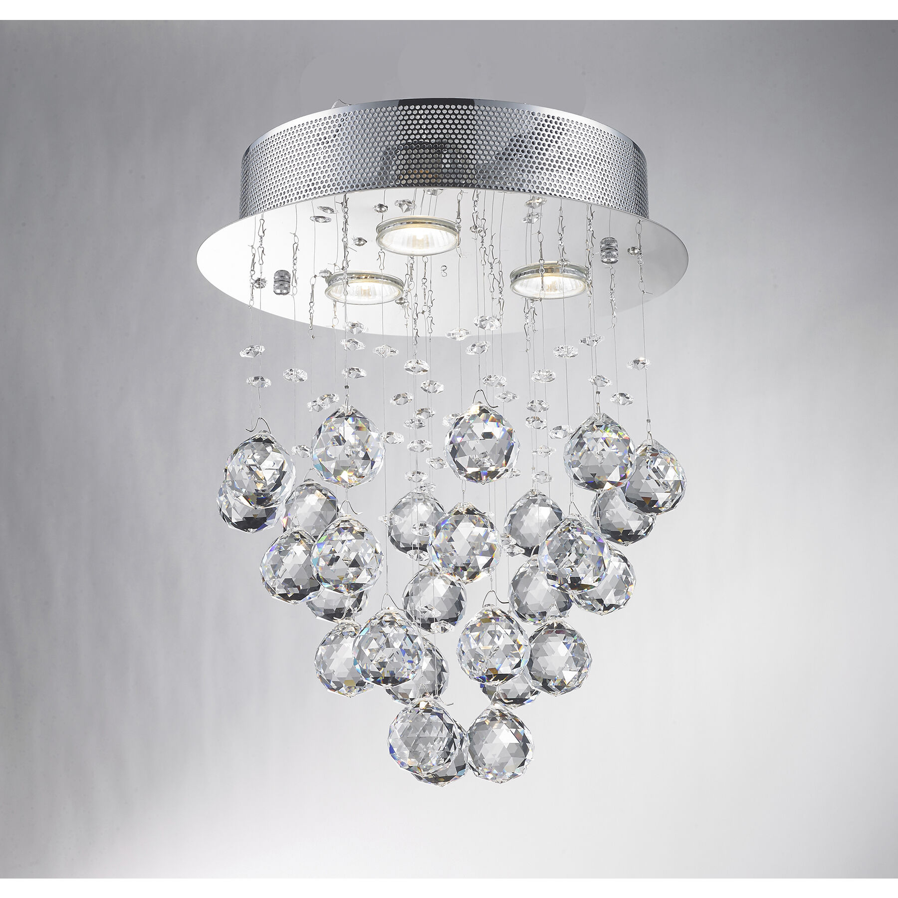 Canada 3 Light 12 inch Chrome Flush Mount Ceiling Light