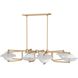 Towne 8 Light 56 inch Clear Seedy Linear Chandelier Ceiling Light