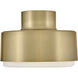 Cedric 2 Light 13 inch Lacquered Brass Semi-flush Mount Ceiling Light