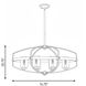 Kirkland 6 Light 32 inch English Bronze and Warm Brass Linear Chandelier Ceiling Light