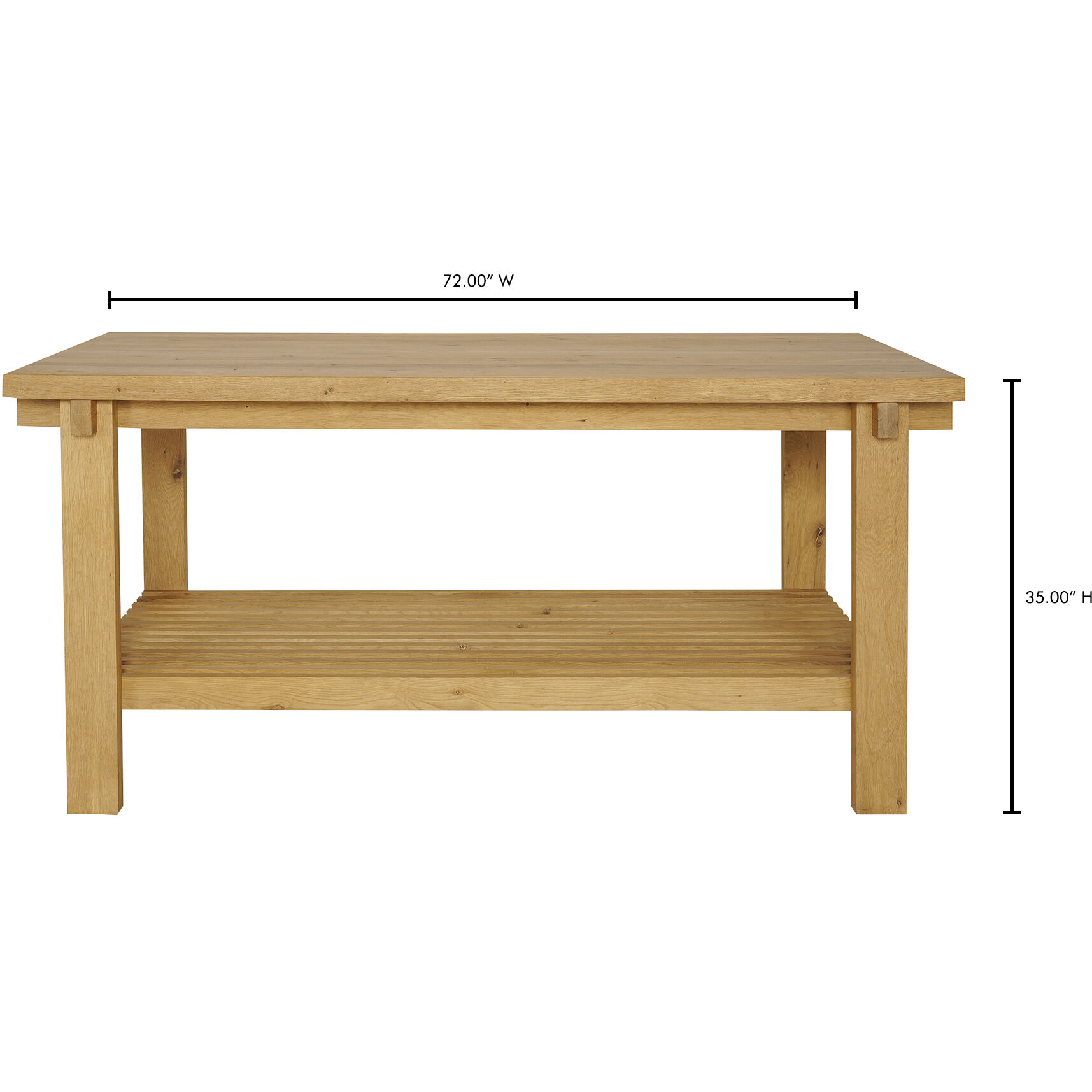 August Natural Counter Table, Large