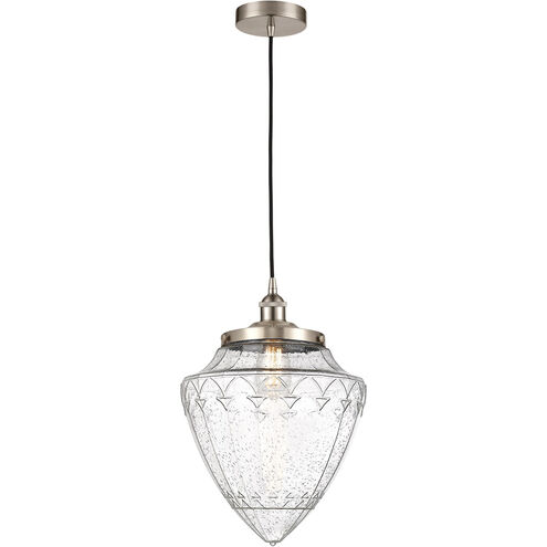 Edison Bullet 1 Light 12 inch Brushed Satin Nickel Mini Pendant Ceiling Light