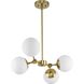 Haas 4 Light 16.5 inch Brushed Bronze Chandelier Ceiling Light, Design Series