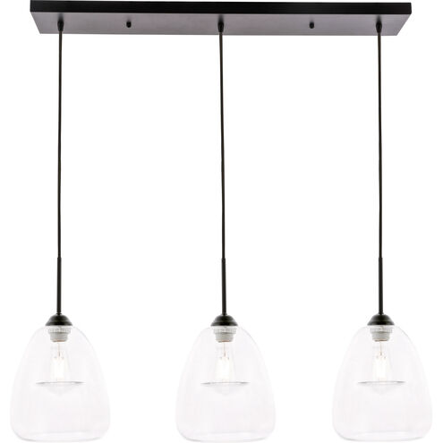 Menallen 3 Light 8 inch Black Pendant Ceiling Light