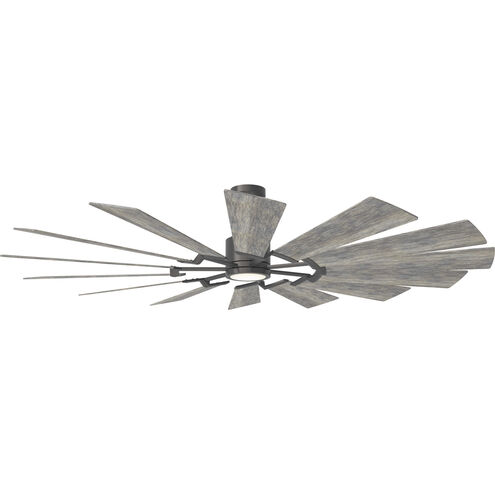 Prairie 72 inch Aged Pewter with Distressed Grey Weathered Oak Blades Ceiling Fan
