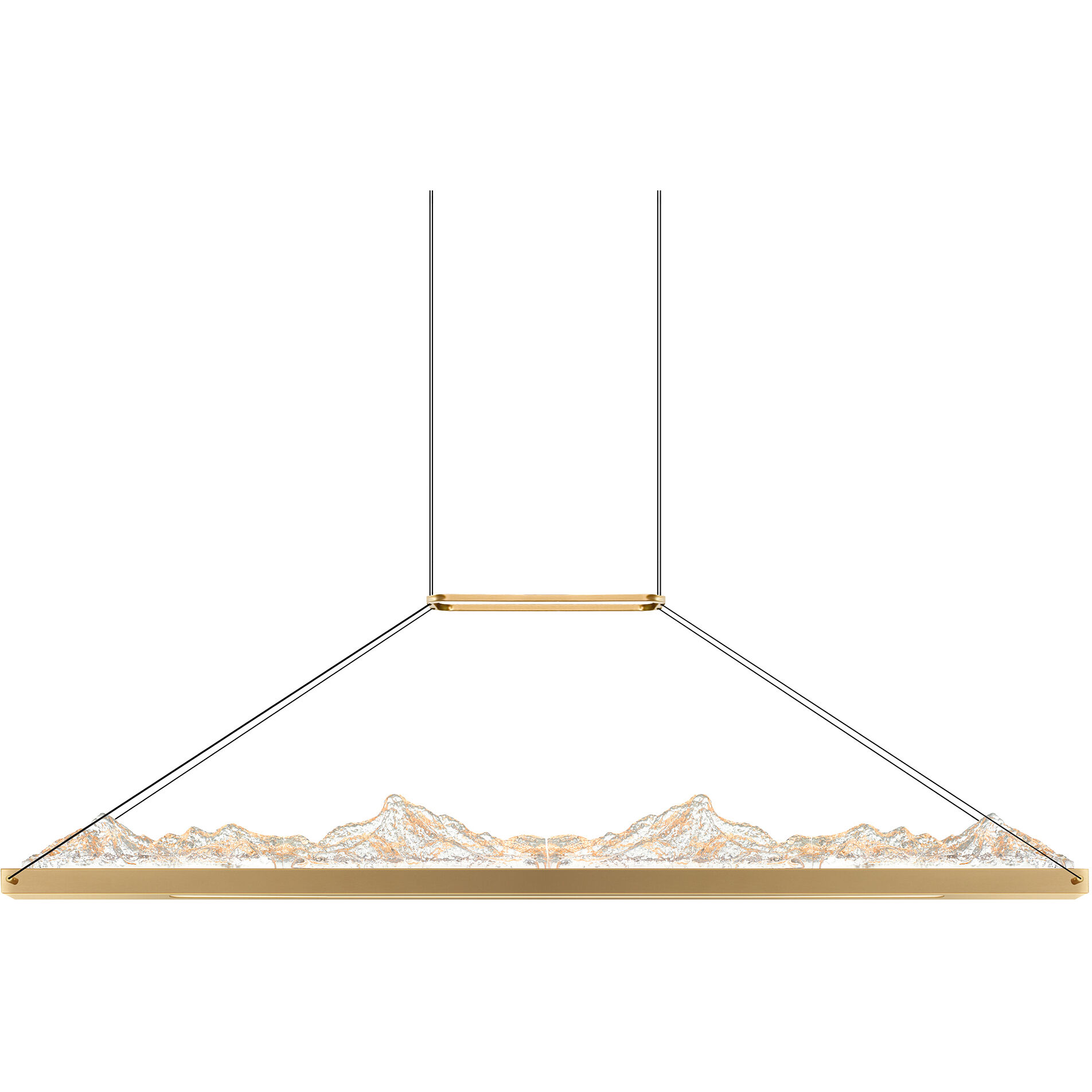 Himalayas LED 48 inch Brass Island/Pool Table Light Ceiling Light