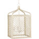 Wanstead 4 Light 16 inch Bleached Natural and Vanilla Lantern Chandelier Ceiling Light
