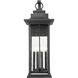 Tiberius 6 Light 34 inch Black Outdoor Wall Light
