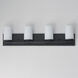Lateral 4 Light 30 inch Black Bath Vanity Wall Light in Satin White