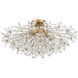 Adley 4 Light 25.25 inch Aged Brass Semi Flush Ceiling Light