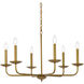 Cohen 6 Light 30 inch Brass Pendant Ceiling Light