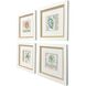 Coastline Green and Orange and Pink and Teal Framed Art