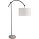 Calder 79.5 inch 100 watt English Bronze and Travertine Floor Lamp Portable Light