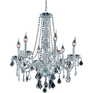 Verona 6 Light 24 inch Chrome Dining Chandelier Ceiling Light in Clear, Royal Cut