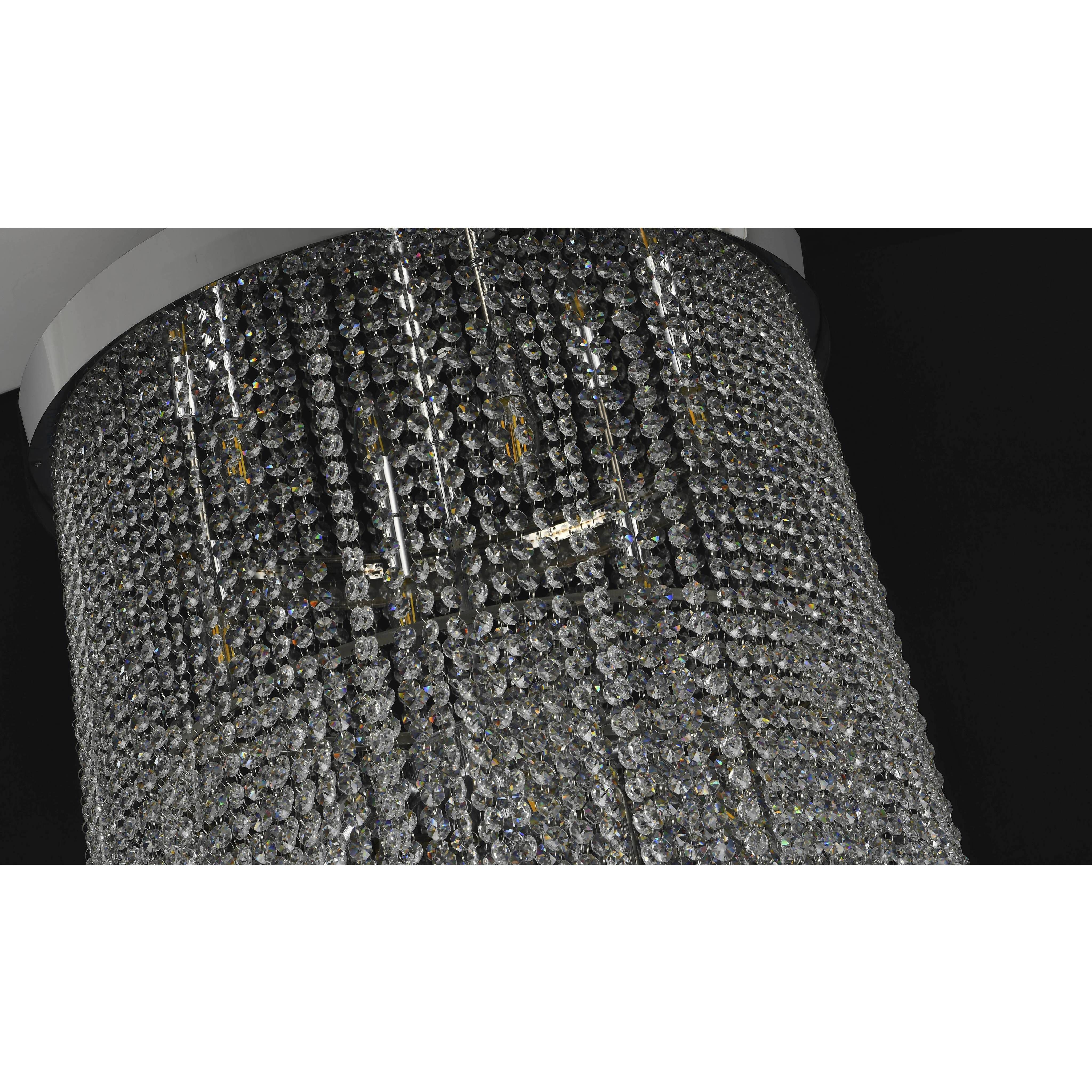 Canada 24 Light 25.6 inch Chrome Chandelier Ceiling Light