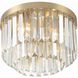 Hayes 4 Light 16 inch Aged Brass Flush Ceiling Light
