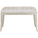 Garson 18.8 inch Silver and Fresh File Linen Ottoman