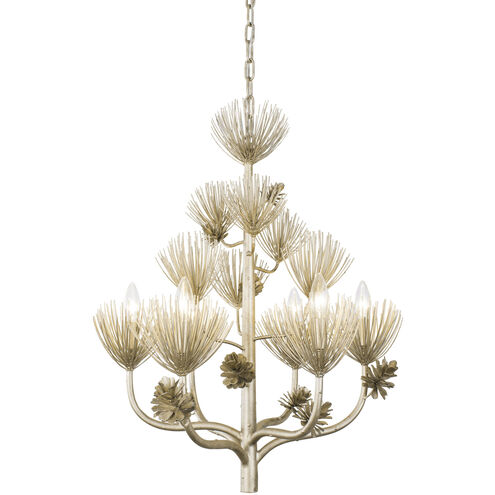 Pinion 6 Light 24 inch Zen Gold Chandelier Ceiling Light