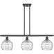 Ballston Deco Swirl LED 36 inch Matte Black Island Light Ceiling Light, Ballston