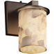 Alabaster Rocks Wall Sconce Wall Light in Dark Bronze, Incandescent