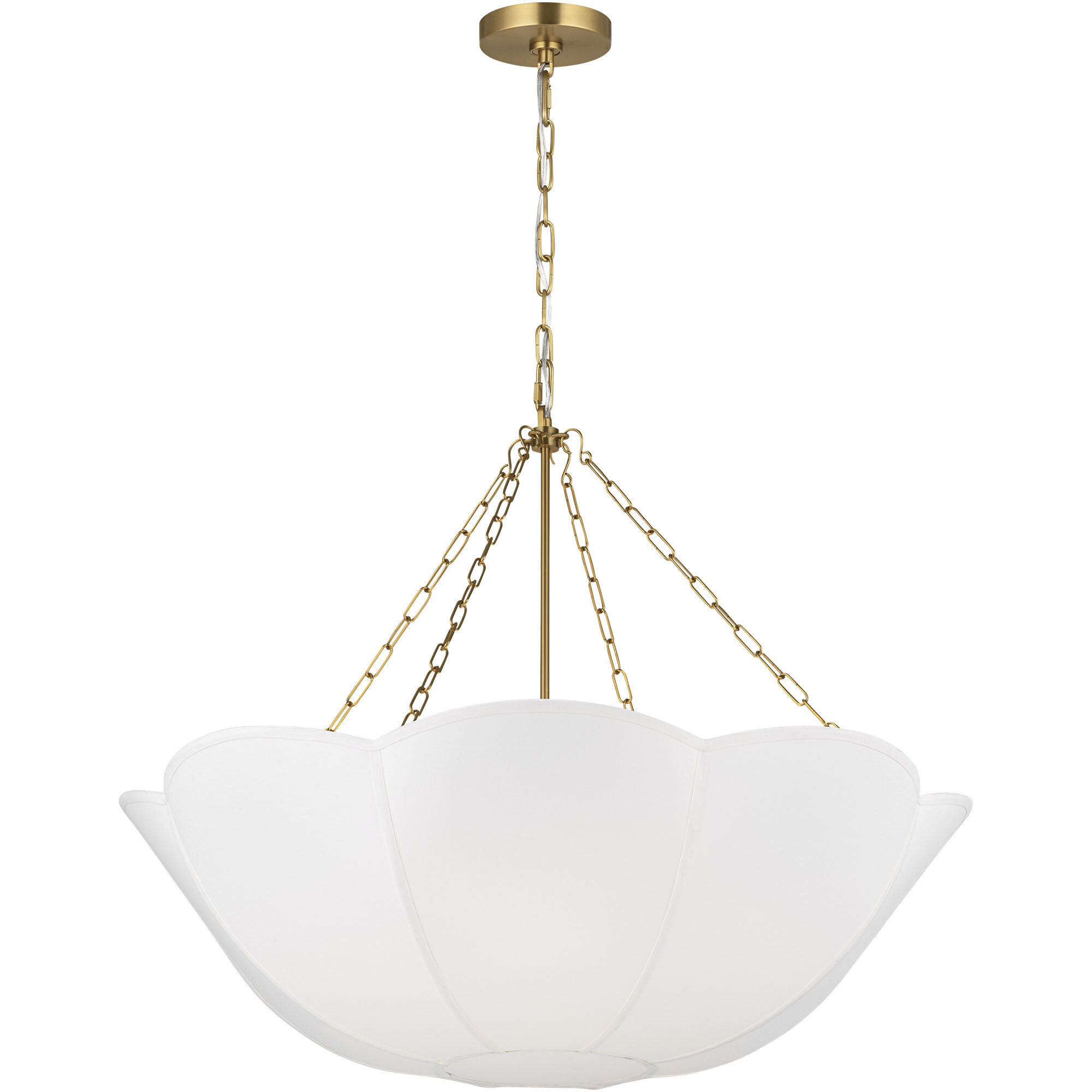 AH by Alexa Hampton Stassi 4 Light 32 inch Burnished Brass Chandelier Ceiling Light