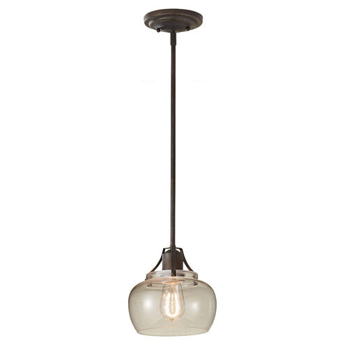 Burke 1 Light 8 inch Rustic Iron Mini Pendant Ceiling Light