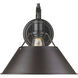 Yep Orwell 1 Light 10 inch Matte Black Wall Sconce Wall Light in Rubbed Bronze, Damp