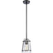 Square to Round 1 Light 6 inch Matte Black Mini Pendant Ceiling Light