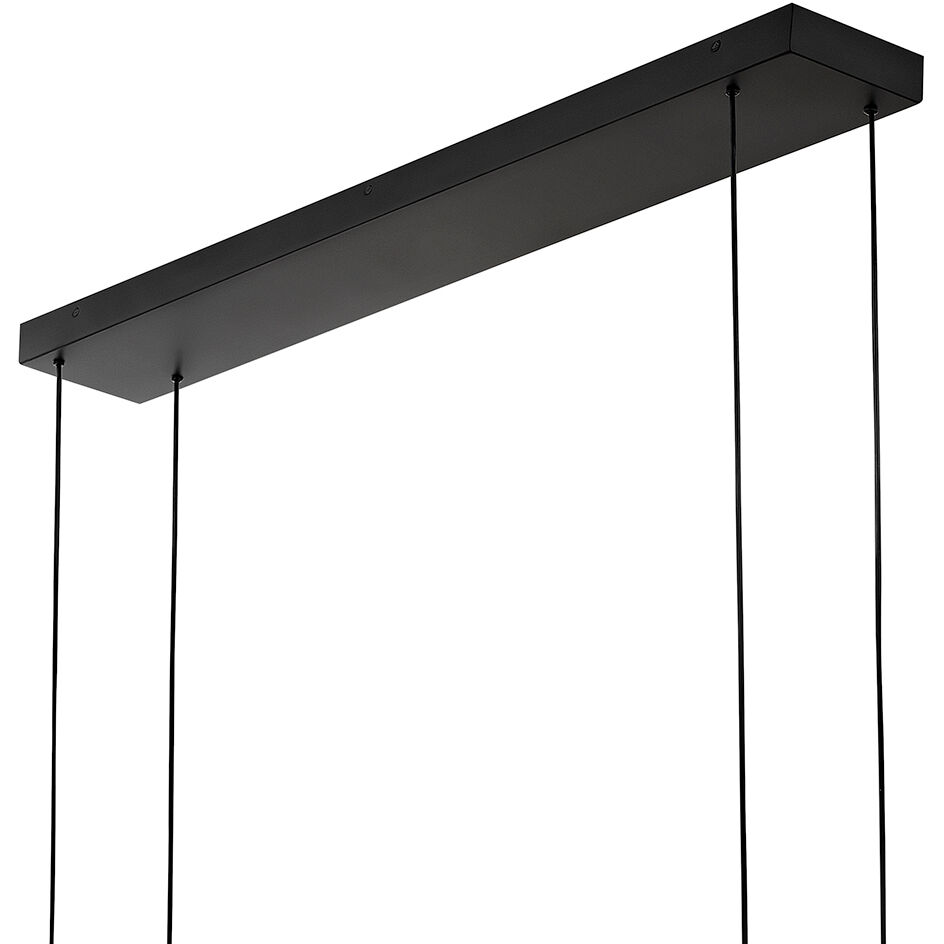 Echo LED 38.75 inch Black Chandelier Ceiling Light, Linear & Oval