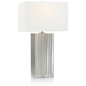Stainless Steel Brushed Spiral 34.5 inch Silver Table Lamp Portable Light
