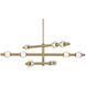 Saxon LED 50 inch Lacquered Brass Chandelier Ceiling Light