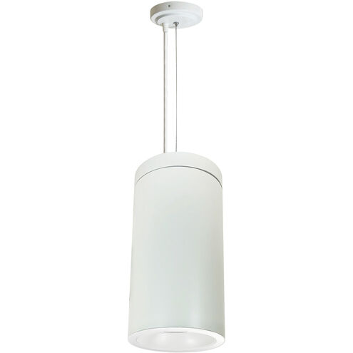 Cobalt 1 Light Matte Powder White / White Cable Mount Cylinder Ceiling Light in 4000K, 1000, Reflector