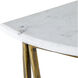Wayland 48 X 14.25 inch Antique Aged Brass and White Banswara Marble Console Table
